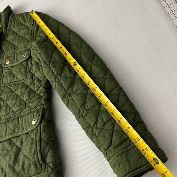 J. Crew Quilted Downtown Field Jacket Barn Chore Green Women Size Small - Picture 5 of 11